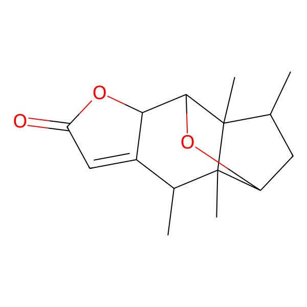 2D Structure of 1,2,3,13-Tetramethyl-7,10-dioxatetracyclo[7.4.0.02,11.04,8]tridec-4-en-6-one