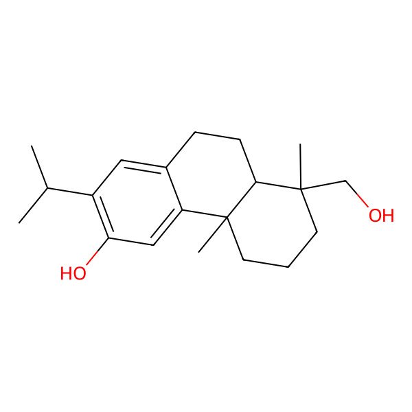 2D Structure of 1,2,3,4,4a,9,10,10a-Octahydro-6-hydroxy-7-isopropyl-1,4a-dimethyl-1-phenanthrenemethanol 2D Structure of 1,2,3,4,4a,9,10,10a-Octahydro-6-hydroxy-7-isopropyl-1,4a-dimethyl-1-phenanthrenemethanol