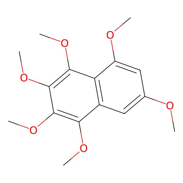 2D Structure of 1,2,3,4,5,7-Hexamethoxynaphthalene
