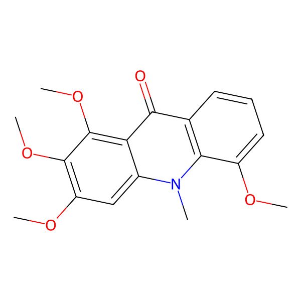 2D Structure of 1,2,3,5-Tetramethoxy-10-methylacridin-9-one 2D Structure of 1,2,3,5-Tetramethoxy-10-methylacridin-9-one
