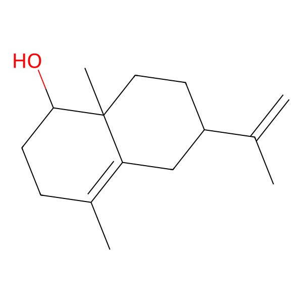 2D Structure of 1,2,3,5,6,7,8,8a-Octahydro-6-isopropenyl-4,8a-dimethylnaphth-1-ol