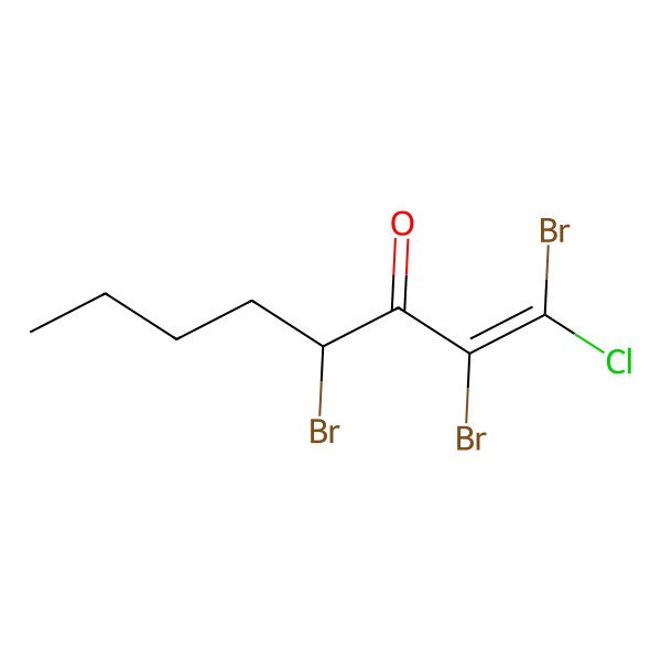 2D Structure of 1,2,4-Tribromo-1-chlorooct-1-en-3-one