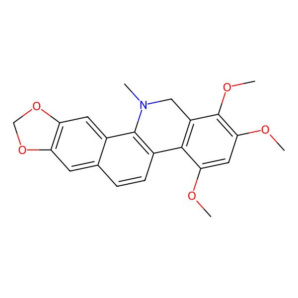 2D Structure of 1,2,4-trimethoxy-12-methyl-13H-[1,3]benzodioxolo[5,6-c]phenanthridine