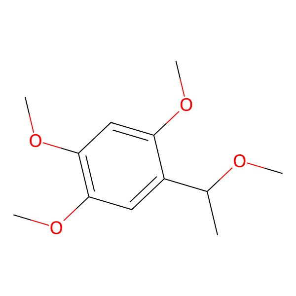 2D Structure of 1,2,4-trimethoxy-5-[(1R)-1-methoxyethyl]benzene