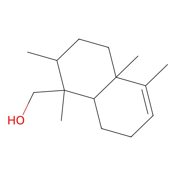 2D Structure of (1,2,4a,5-Tetramethyl-2,3,4,7,8,8a-hexahydronaphthalen-1-yl)methanol