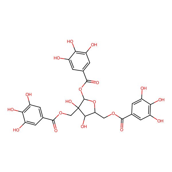 2D Structure of 1,2',5-Tri-O-galloylhamamelofuranose