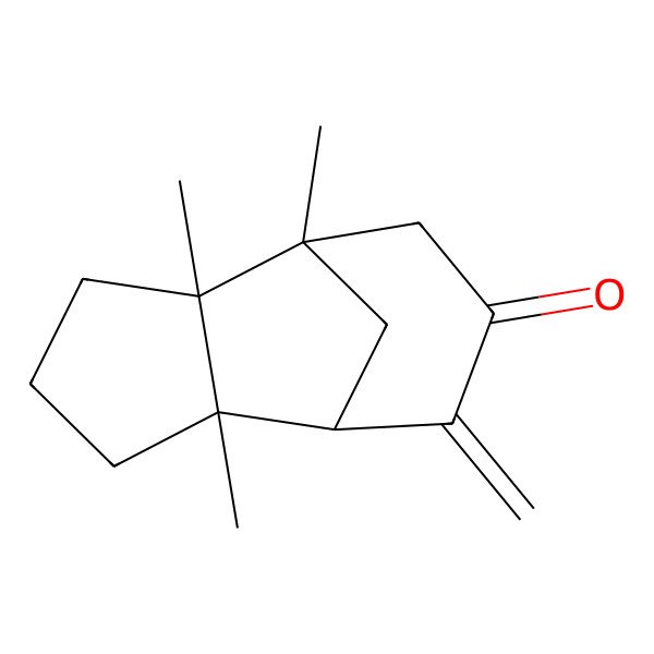 2D Structure of 1,2,6-Trimethyl-8-methylidenetricyclo[5.3.1.02,6]undecan-9-one