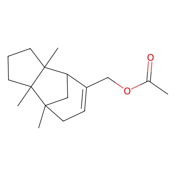 2D Structure of (1,2,6-Trimethyl-8-tricyclo[5.3.1.02,6]undec-8-enyl)methyl acetate