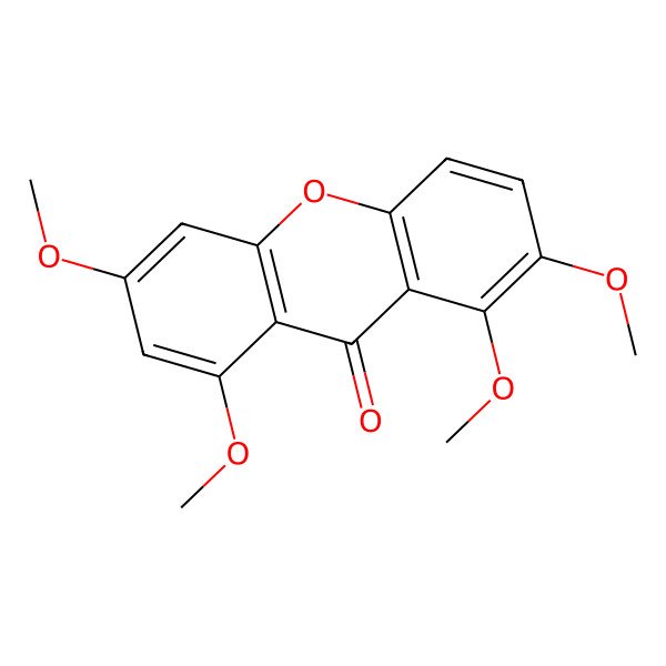 2D Structure of 1,2,6,8-Tetramethoxy-9H-xanthen-9-one