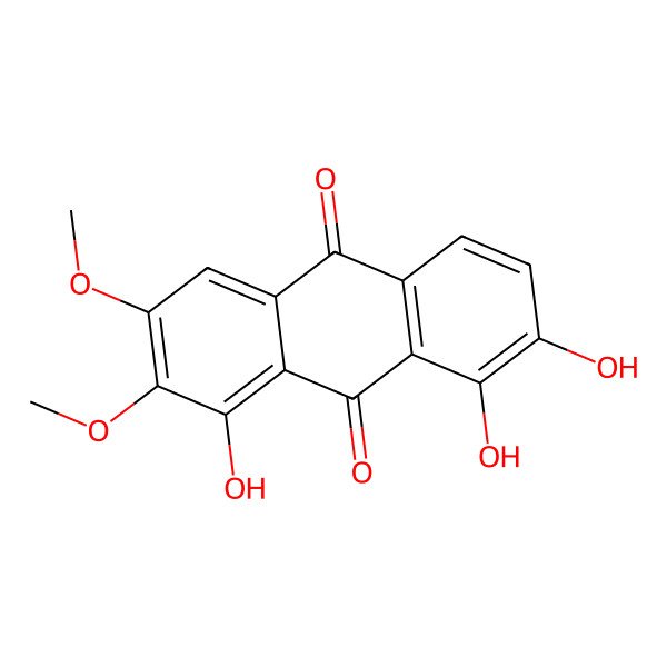 2D Structure of 1,2,8-Trihydroxy-6,7-dimethoxyanthraquinone