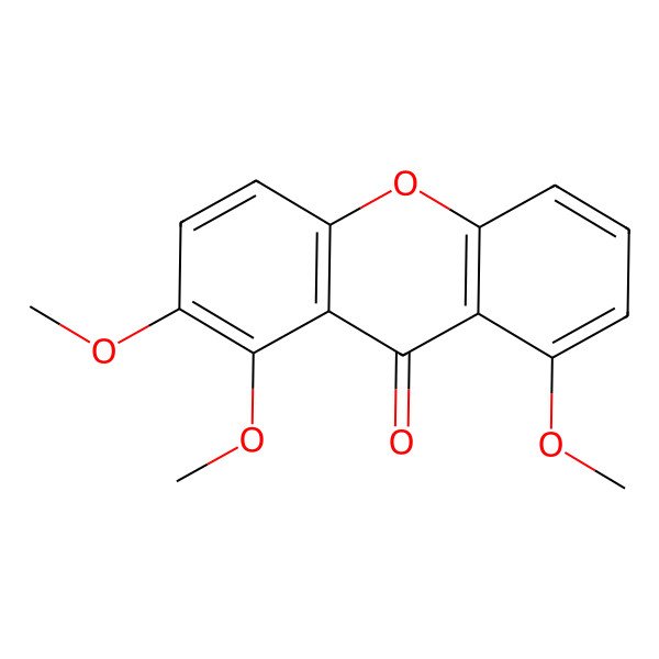 2D Structure of 1,2,8-Trimethoxyxanthone