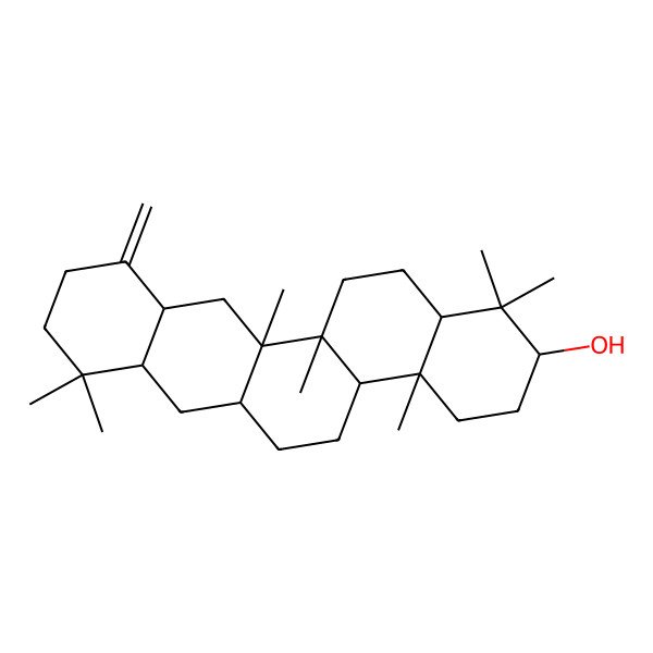 2D Structure of 1,2,8,8,15,19,19-Heptamethyl-5-methylidenepentacyclo[12.8.0.02,11.04,9.015,20]docosan-18-ol