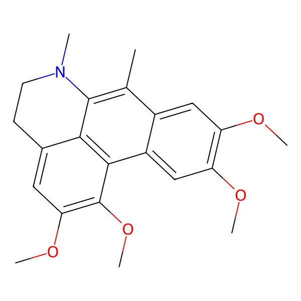 2D Structure of 1,2,9,10-Tetramethoxy-6,7-dimethyl-5,6-dihydro-4h-dibenzo[de,g]quinoline