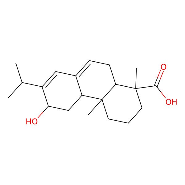 2D Structure of 12alpha-12-Hydroxy-7,13-abietadien-18-oic acid