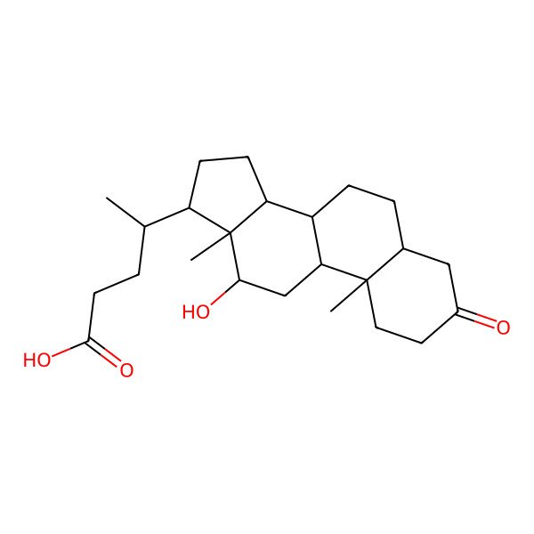 2D Structure of 12alpha-Hydroxy-3-ketocholanic acid