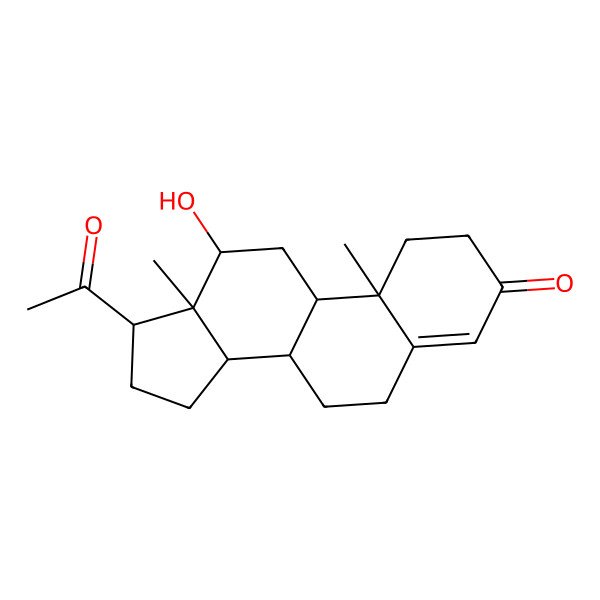 2D Structure of 12b-Hydroxy-pregn-4-en-3,20-dione 2D Structure of 12b-Hydroxy-pregn-4-en-3,20-dione