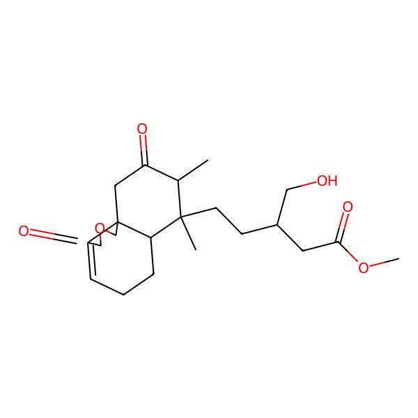 2D Structure of Methyl 5-(7,8-dimethyl-3,9-dioxo-1,5,6,6a,8,10-hexahydrobenzo[d][2]benzofuran-7-yl)-3-(hydroxymethyl)pentanoate