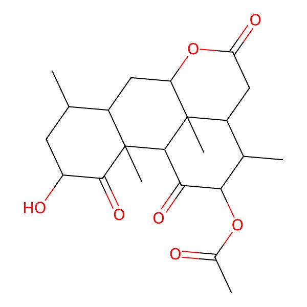 2D Structure of 12beta-(Acetyloxy)-2alpha-hydroxypicrasane-1,11,16-trione
