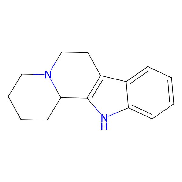 2D Structure of (12bR)-1,2,3,4,6,7,12,12b-octahydroindolo[2,3-a]quinolizine
