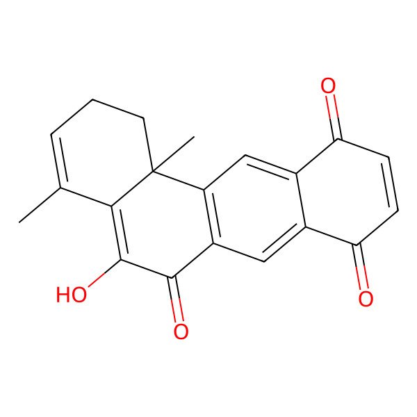 2D Structure of (12bR)-5-hydroxy-4,12b-dimethyl-1,2-dihydrobenzo[a]anthracene-6,8,11-trione