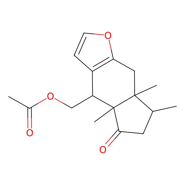 2D Structure of [(4R,4aS,7R,7aS)-4a,7,7a-trimethyl-5-oxo-4,6,7,8-tetrahydrocyclopenta[f][1]benzofuran-4-yl]methyl acetate