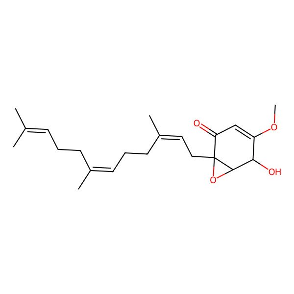 2D Structure of (1R,5S,6R)-5-hydroxy-4-methoxy-1-(3,7,11-trimethyldodeca-2,6,10-trienyl)-7-oxabicyclo[4.1.0]hept-3-en-2-one