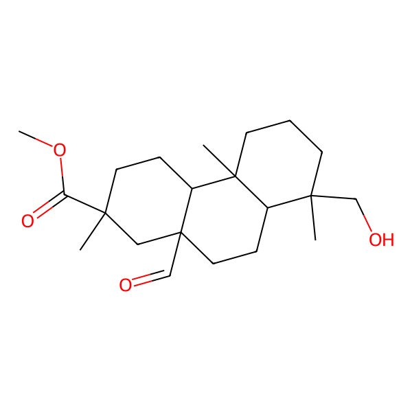 2D Structure of Methyl 10a-formyl-8-(hydroxymethyl)-2,4b,8-trimethyl-1,3,4,4a,5,6,7,8a,9,10-decahydrophenanthrene-2-carboxylate 2D Structure of Methyl 10a-formyl-8-(hydroxymethyl)-2,4b,8-trimethyl-1,3,4,4a,5,6,7,8a,9,10-decahydrophenanthrene-2-carboxylate