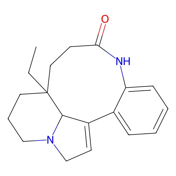 2D Structure of (12R,19R)-12-ethyl-8,16-diazatetracyclo[10.6.1.02,7.016,19]nonadeca-1(18),2,4,6-tetraen-9-one
