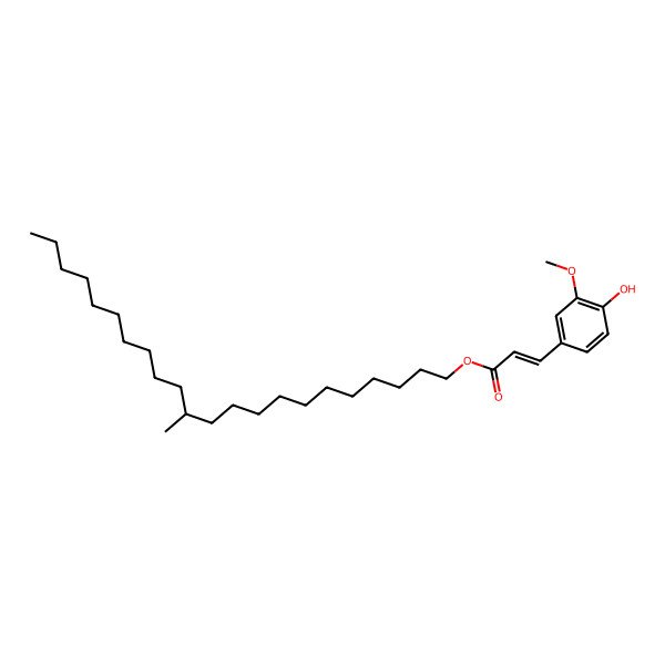 2D Structure of [(12S)-12-methyldocosyl] (E)-3-(4-hydroxy-3-methoxyphenyl)prop-2-enoate