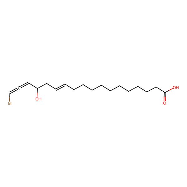 2D Structure of (12Z,15S,18S)-15-hydroxy-18-bromo-12,16,17-octadecatrienoic acid
