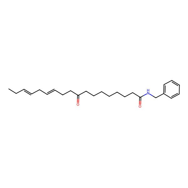 2D Structure of (12Z,15Z)-N-benzyl-9-oxooctadeca-12,15-dienamide