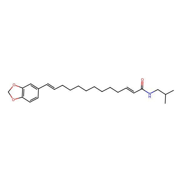 2D Structure of 13-(1,3-benzodioxol-5-yl)-N-(2-methylpropyl)trideca-2,12-dienamide