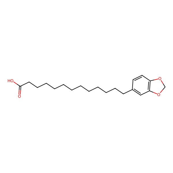 2D Structure of 13-(1,3-Benzodioxol-5-yl)tridecanoic acid 2D Structure of 13-(1,3-Benzodioxol-5-yl)tridecanoic acid