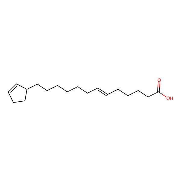 2D Structure of 13-(2-Cyclopentene-1-yl) 6-tridecenoic acid