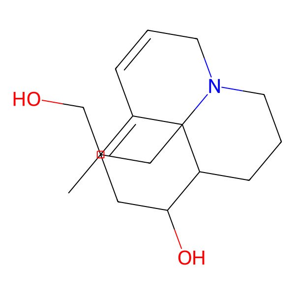 2D Structure of 13-(3-Hydroxy-2-methylpropyl)-1-azatricyclo[7.3.1.05,13]trideca-8,10-dien-6-ol