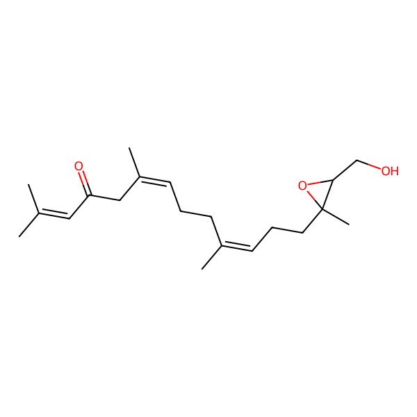 2D Structure of 13-[3-(Hydroxymethyl)-2-methyloxiran-2-yl]-2,6,10-trimethyltrideca-2,6,10-trien-4-one