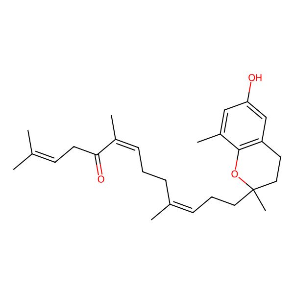 2D Structure of 13-(6-Hydroxy-2,8-dimethyl-3,4-dihydrochromen-2-yl)-2,6,10-trimethyltrideca-2,6,10-trien-5-one