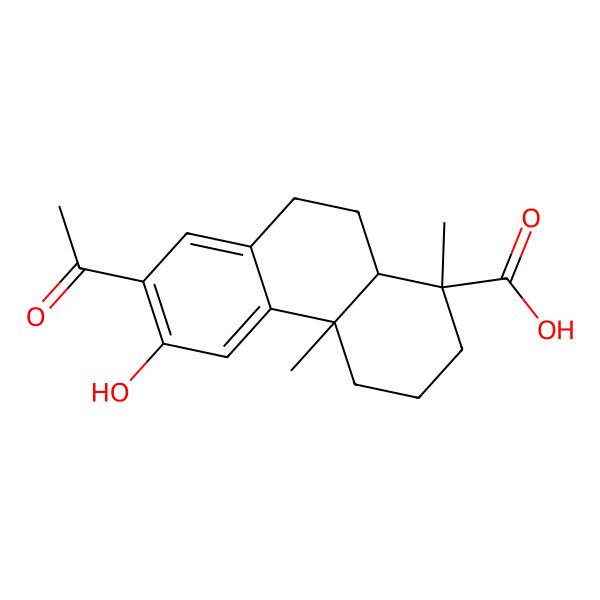 2D Structure of 13-Acetyl-12-hydroxypodocarpa-9(11),8(14),12-trien-15-oic acid 2D Structure of 13-Acetyl-12-hydroxypodocarpa-9(11),8(14),12-trien-15-oic acid
