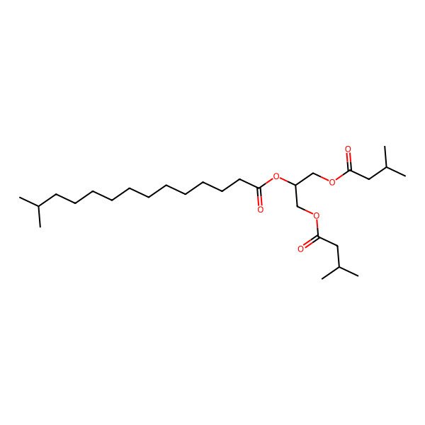 2D Structure of 1,3-Bis(3-methylbutanoyloxy)propan-2-yl 13-methyltetradecanoate
