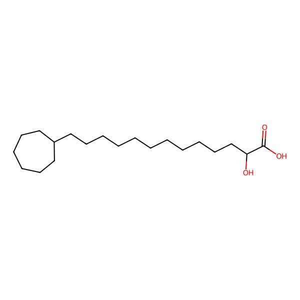 2D Structure of 13-Cycloheptyl-2-hydroxytridecanoic acid