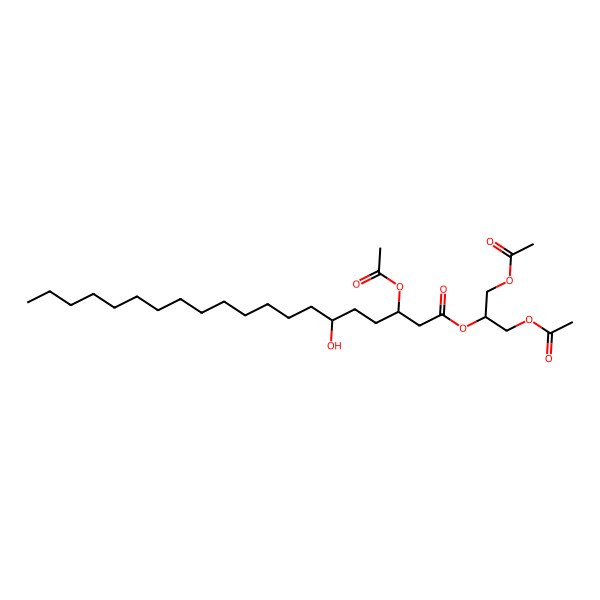 2D Structure of 1,3-di-O-acetyl-2-O-[(3r,6s)-3-(acetyloxy)-6-hydroxyeicosanoyl]-glycerol