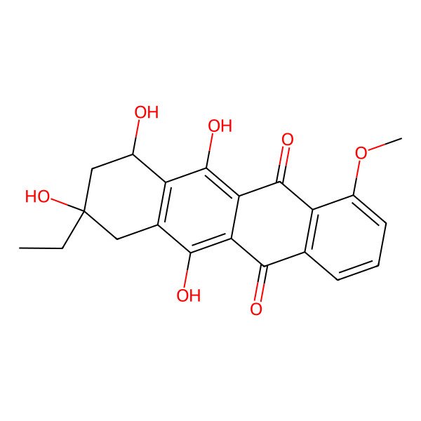 2D Structure of 13-Dihydrodaunomycinone