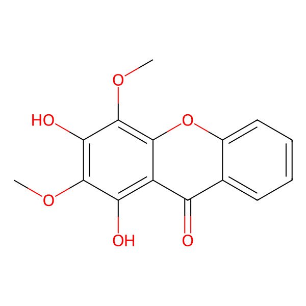2D Structure of 1,3-Dihydroxy-2,4-dimethoxy-9h-xanthen-9-one