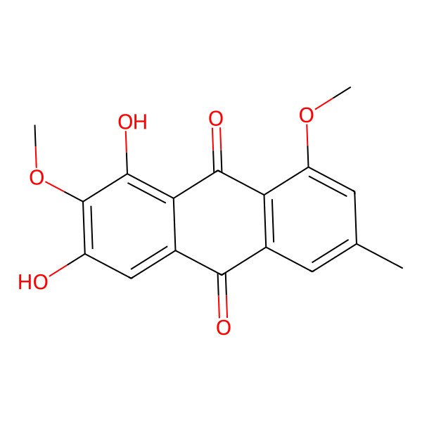 2D Structure of 1,3-Dihydroxy-2,8-dimethoxy-6-methylanthraquinone