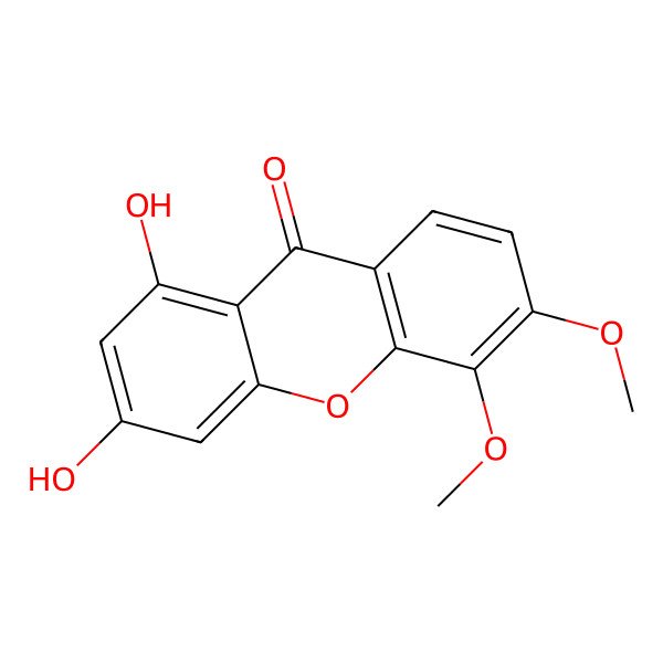 2D Structure of 1,3-Dihydroxy-5,6-dimethoxyxanthen-9-one