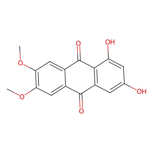 2D Structure of 1,3-Dihydroxy-6,7-dimethoxyanthracene-9,10-dione