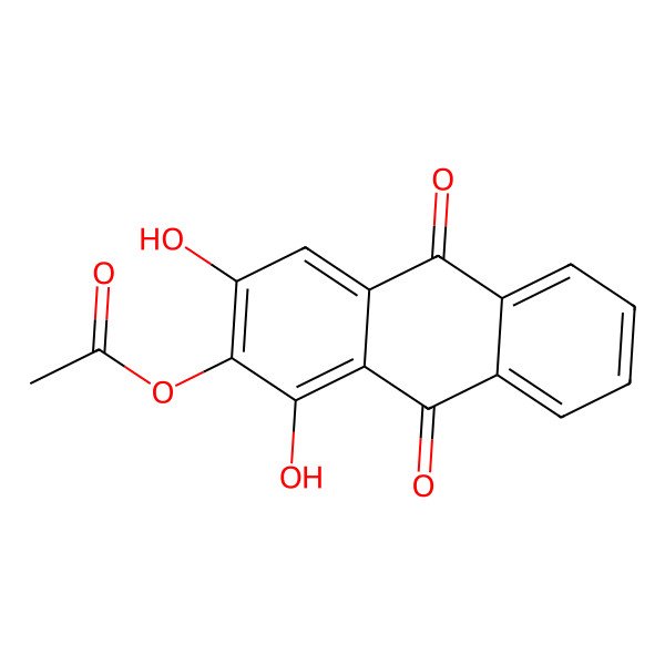 2D Structure of (1,3-Dihydroxy-9,10-dioxoanthracen-2-yl) acetate