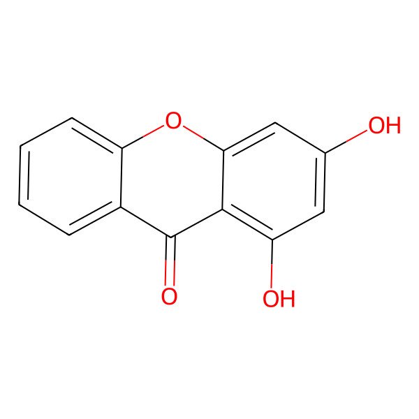 2D Structure of 1,3-dihydroxy-9H-xanthen-9-one
