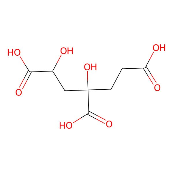 2D Structure of 1,3-Dihydroxypentane-1,3,5-tricarboxylic acid