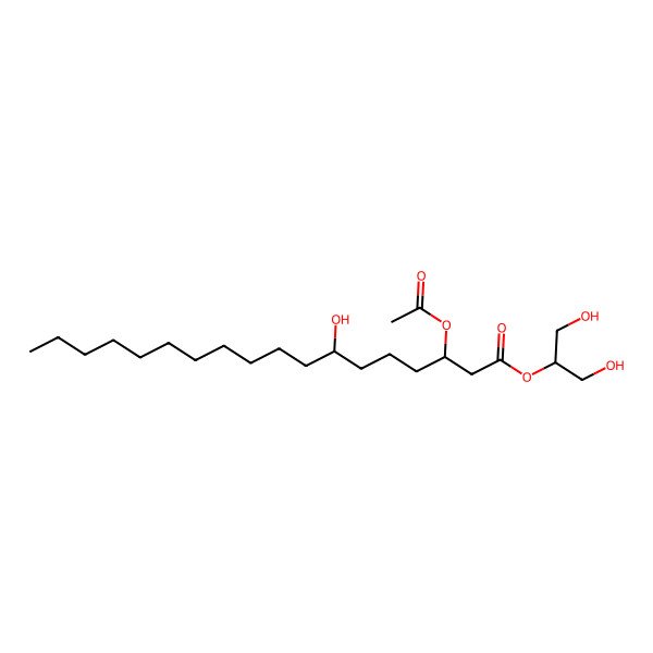 2D Structure of 1,3-Dihydroxypropan-2-yl 3-acetyloxy-7-hydroxyoctadecanoate